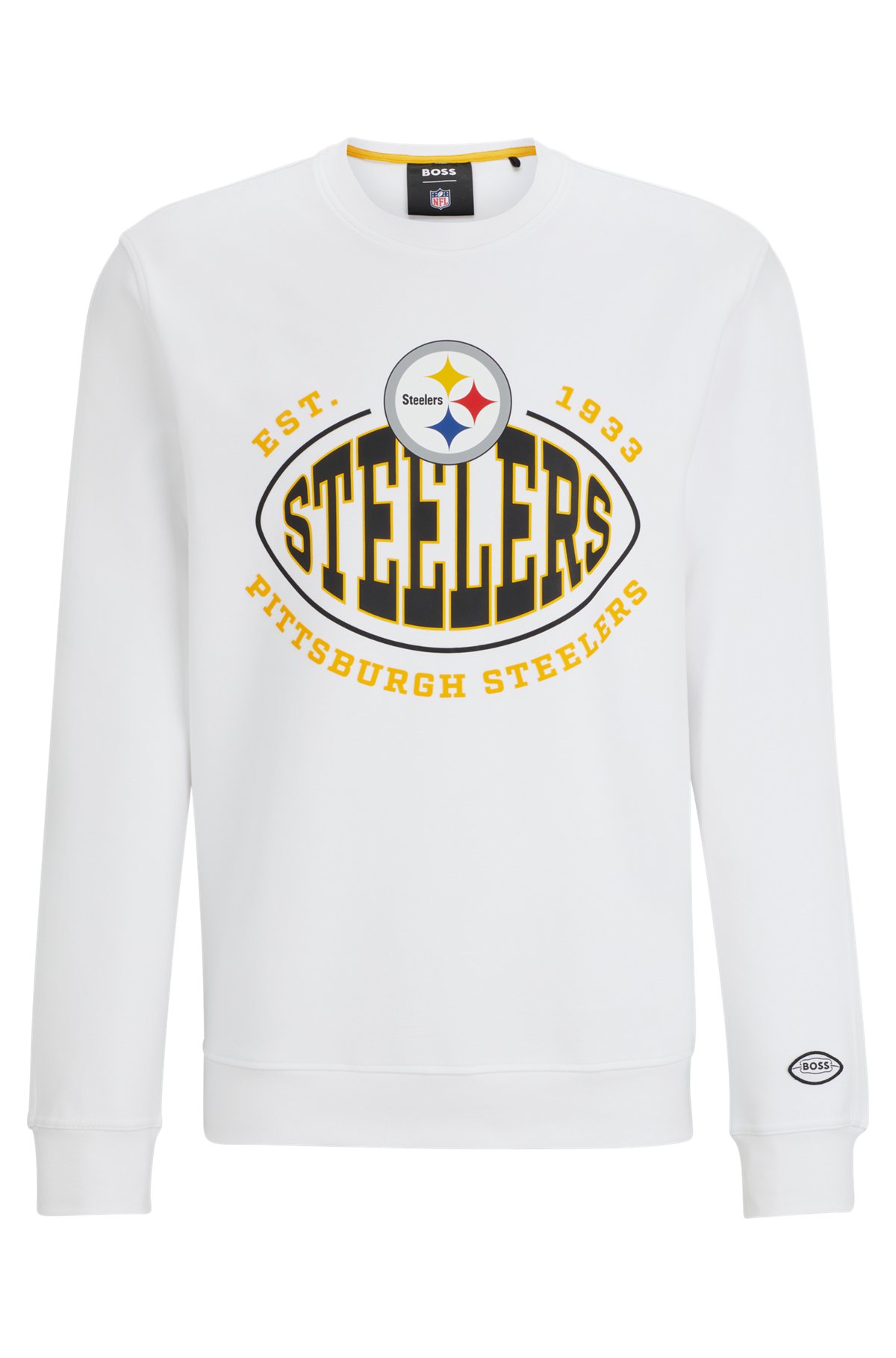 Sudadera BOSS x NFL de mezcla de algodón con detalle de la colaboración, Steelers