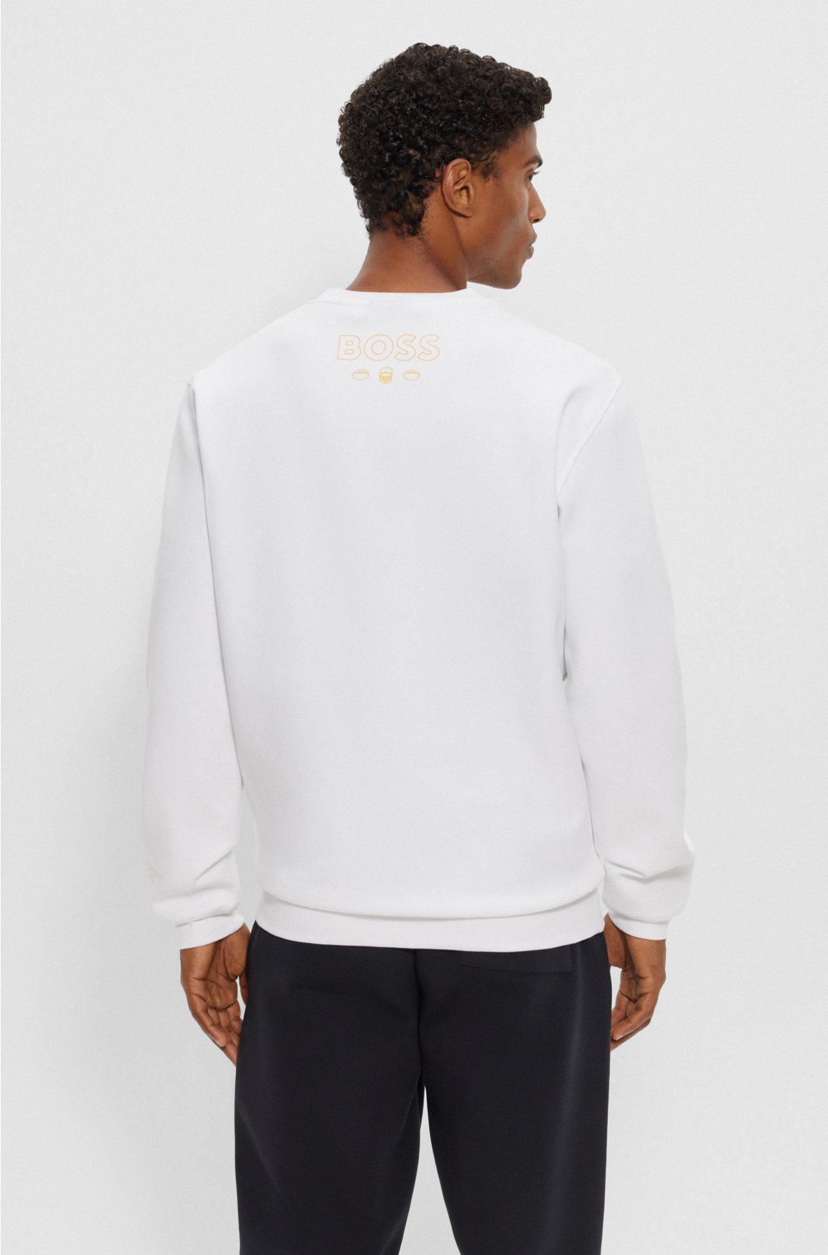 BOSS x NFL cotton-blend sweatshirt with collaborative branding, Steelers