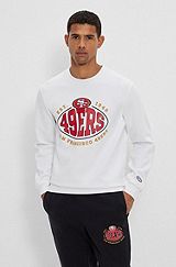 BOSS x NFL cotton-blend sweatshirt with collaborative branding, 49ers