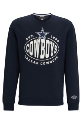 Hugo Boss Boss X Nfl Cotton-blend Sweatshirt With Collaborative Branding In Cowboys