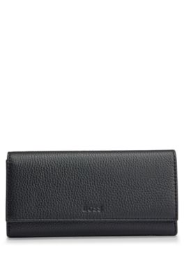 BOSS - Grained-leather wallet with embossed logo