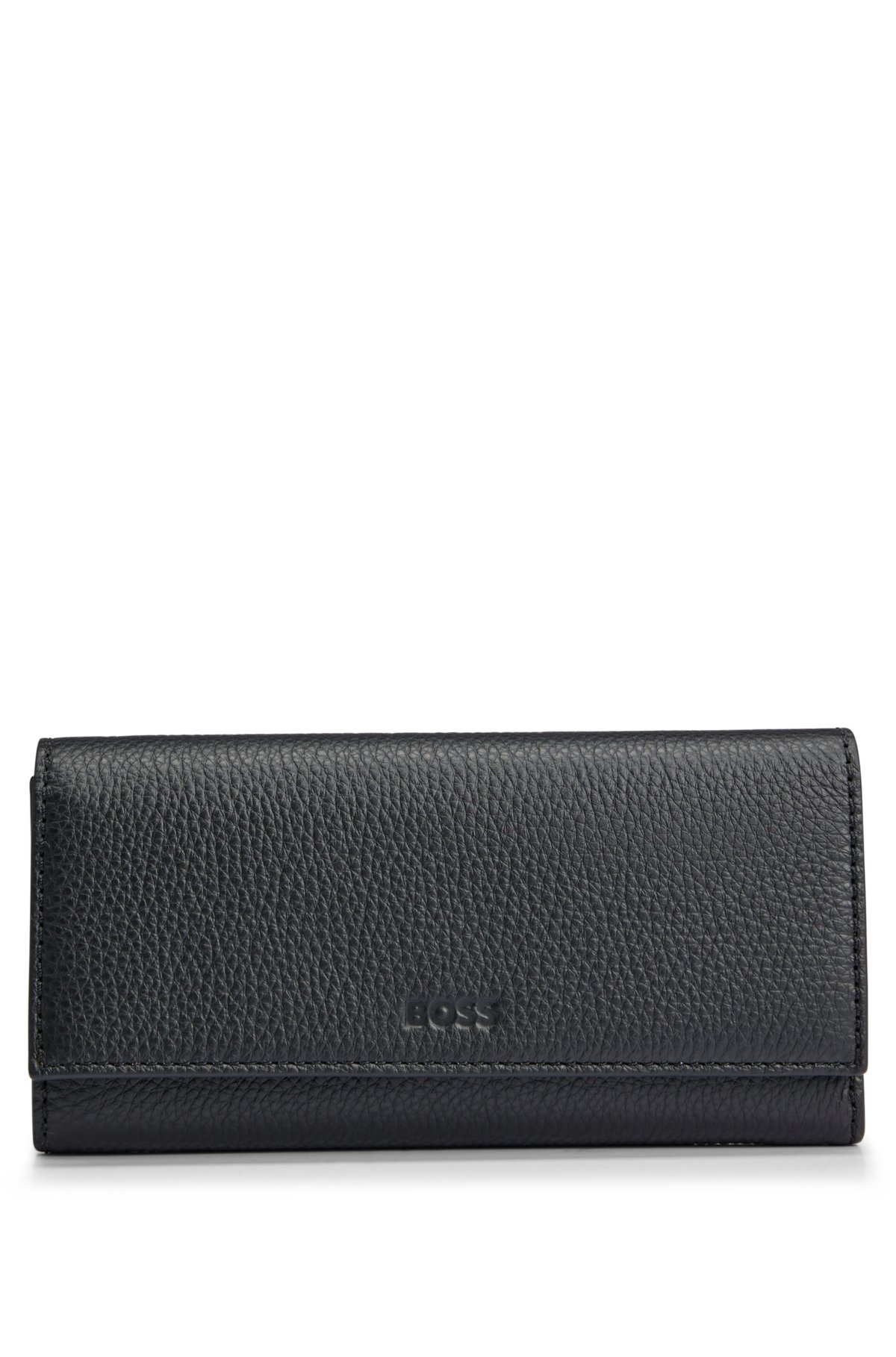 BOSS - Grained-leather wallet with embossed logo