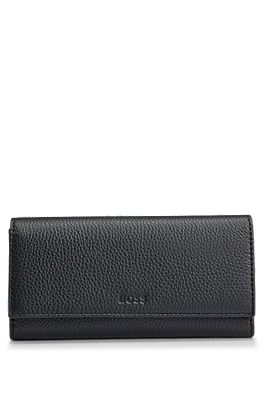 BOSS - Grained-leather wallet with embossed logo