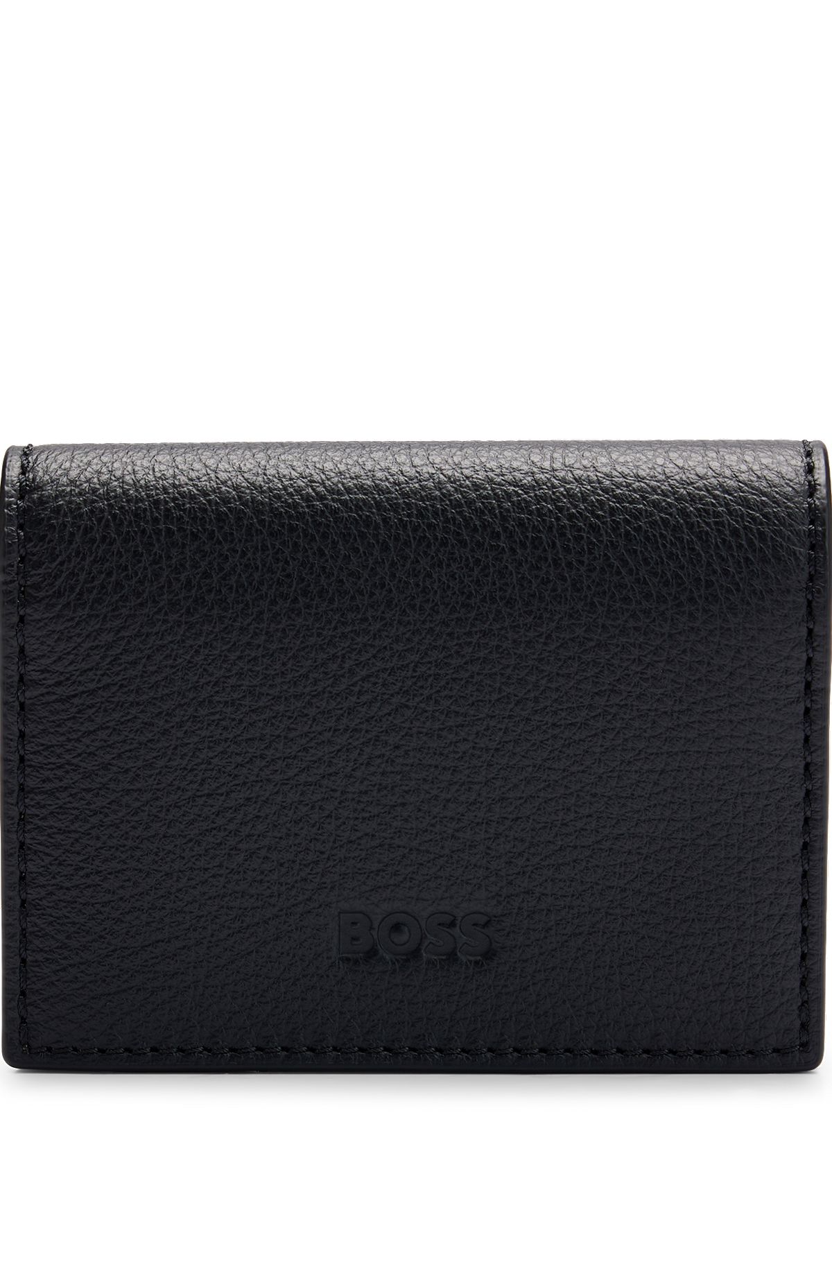 BOSS - Structured card holder with monogram print