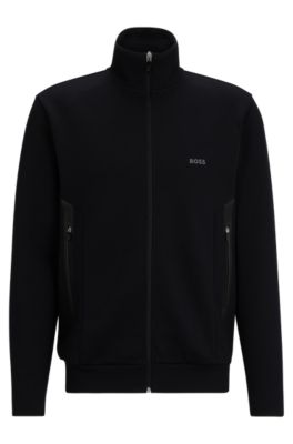 Boss hugo boss outlet full zip sweatshirt black