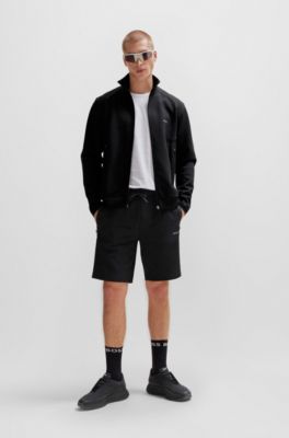 BOSS - Zip-up sweatshirt with logo print