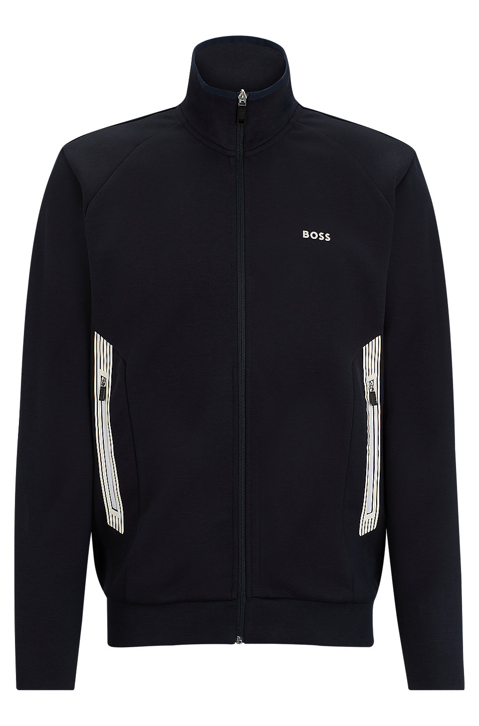 BOSS - Zip-up sweatshirt with logo print