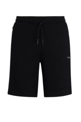 Shop Hugo Boss Shorts With Logo Print In Black