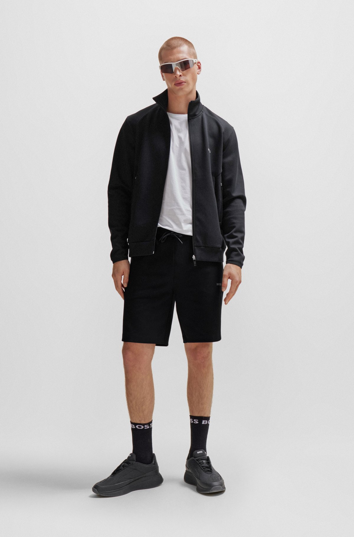 BOSS - Shorts with logo print - Black BOSS - Shorts with logo print - Black