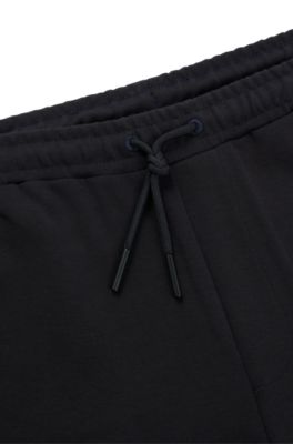 Shorts de algod&oacute;n con logo estampado, Azul oscuro