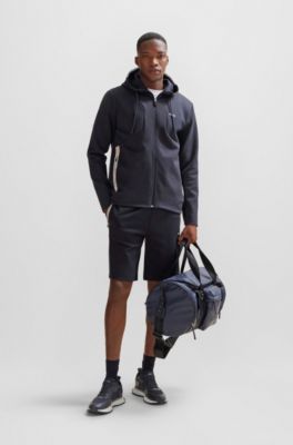 Shorts de algod&oacute;n con logo estampado, Azul oscuro