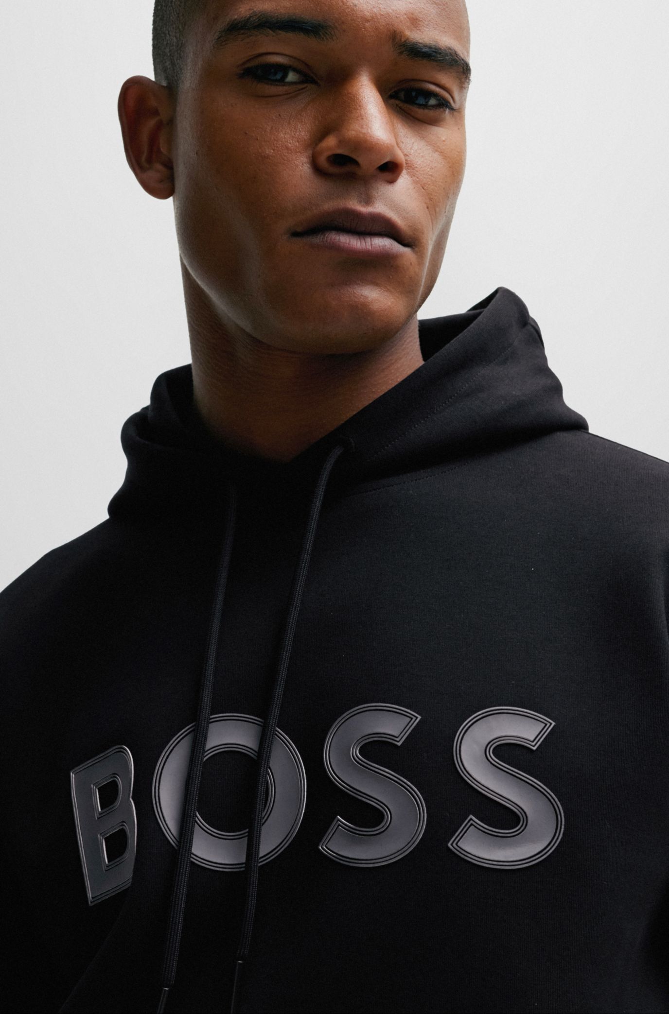 BOSS Hoodie with logo print