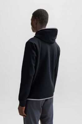 Hoodie with logo print, Dark Blue