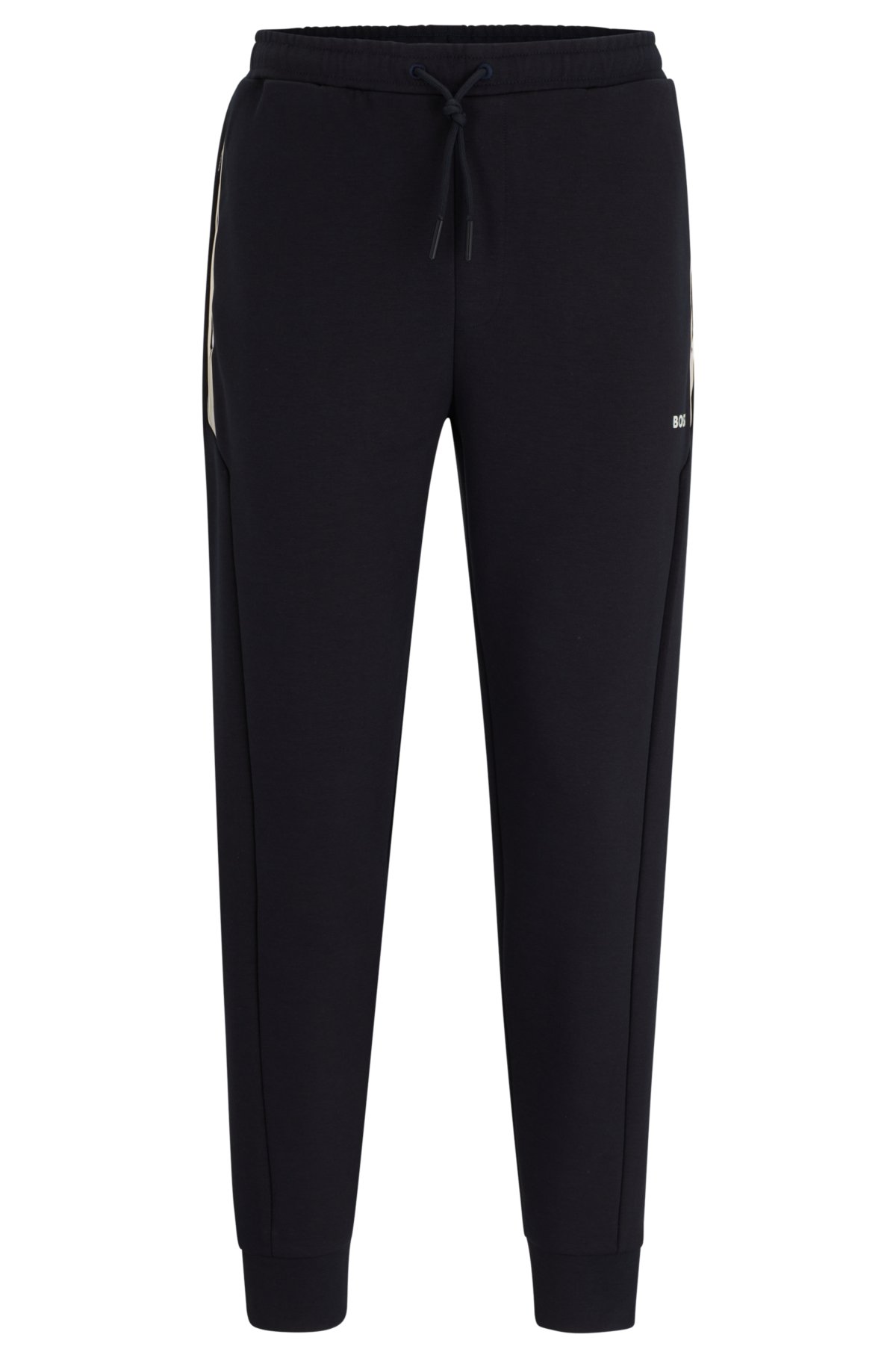 BOSS - Cotton-blend tracksuit bottoms with HD logo print