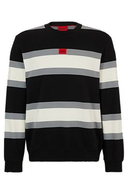 BOSS - Relaxed-fit monogram sweatshirt in French terry