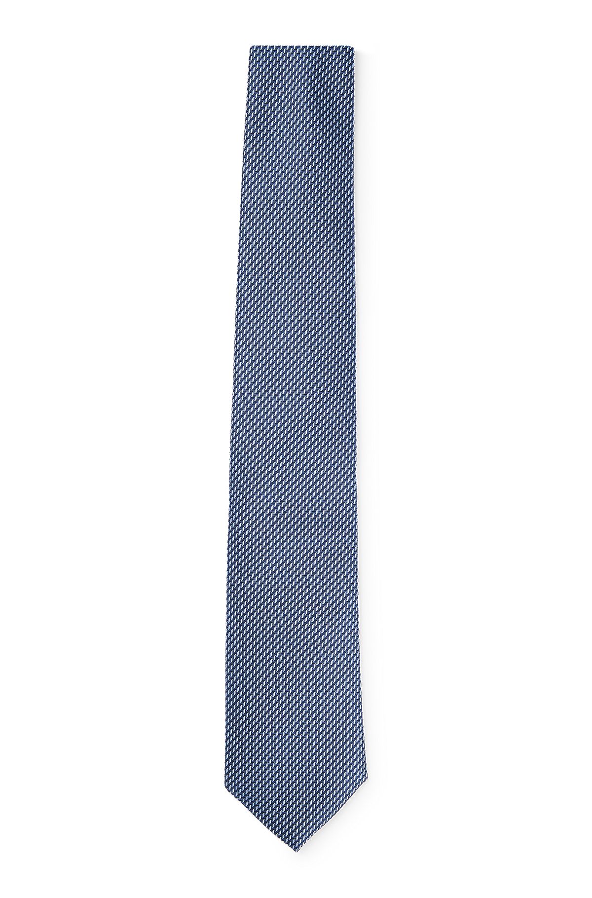 Formal tie with all-over micro pattern, Light Blue