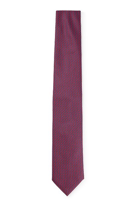 Micropattern Black and Red Tie