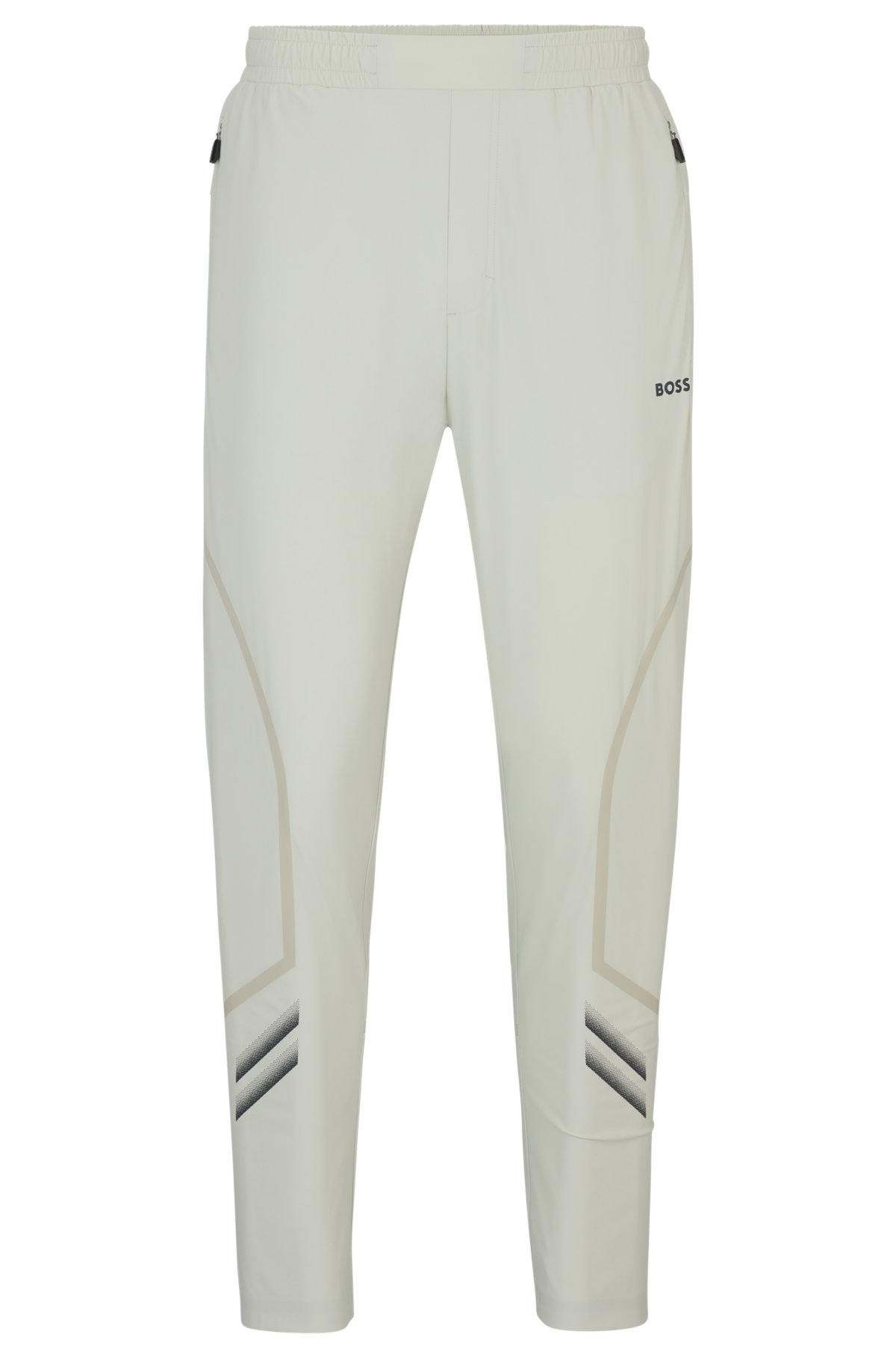 BOSS - Regular-fit tracksuit bottoms with decorative reflective