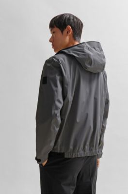 BOSS - Water-repellent softshell jacket with logo badge