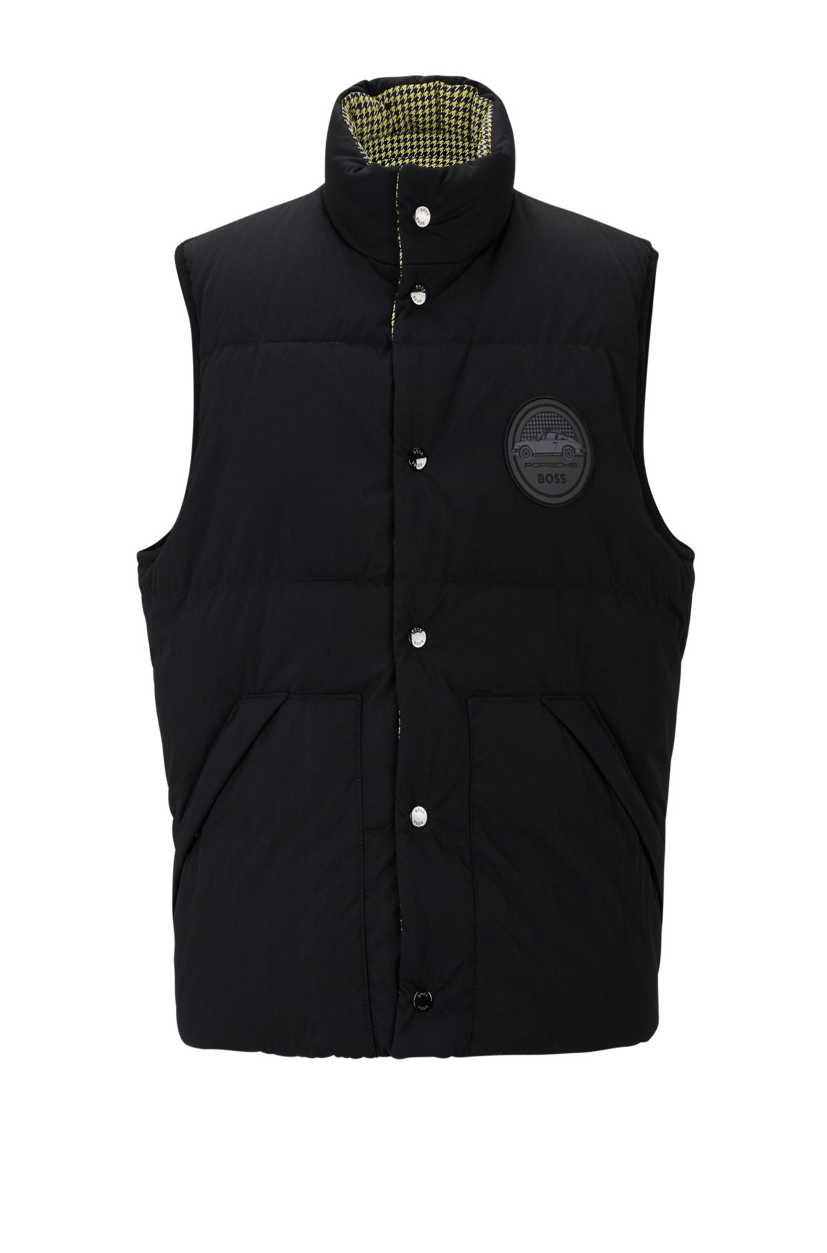 Porsche x BOSS reversible vest in a regular fit, Black