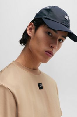 T-shirt en coton interlock avec badge logo m&eacute;tallique revisit&eacute;, Beige