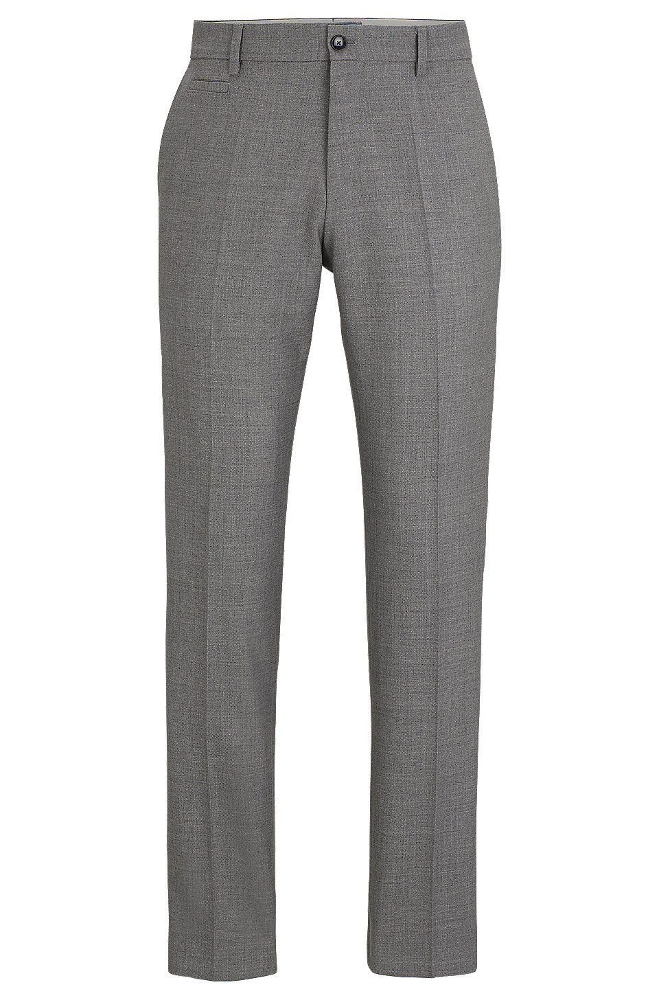 BOSS - Slim-fit pants in micro-patterned virgin wool