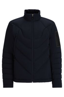 Down-filled jacket with water-repellent finish, Dark Blue