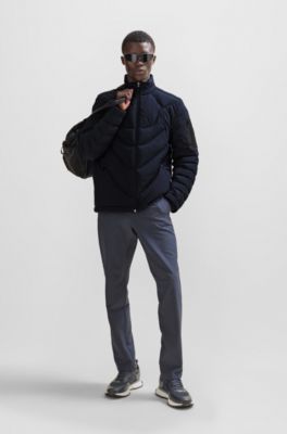 Down-filled jacket with water-repellent finish, Dark Blue