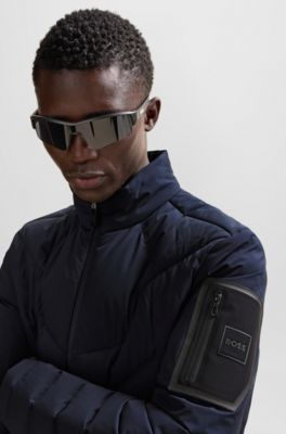 Down-filled jacket with water-repellent finish, Dark Blue