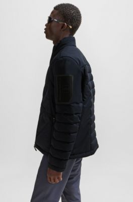 Down-filled jacket with water-repellent finish, Dark Blue