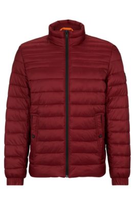 Hugo Boss Lightweight Padded Jacket With Water-repellent Finish In Light Red