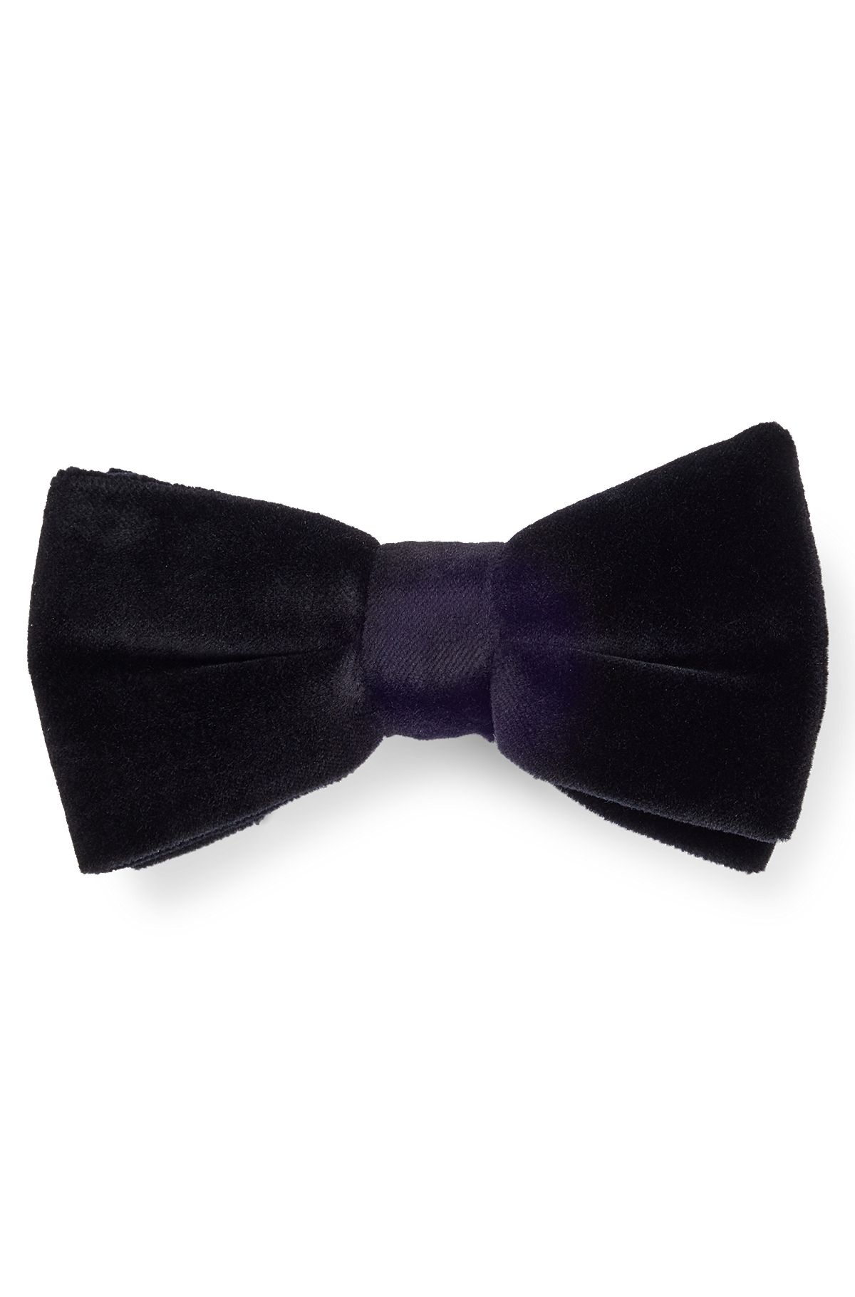 Bow tie in cotton velvet, Black