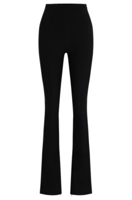 Hugo Slim-fit High-rise Trousers In Stretch Material In Black