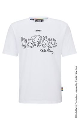 BOSS - BOSS x Keith Haring gender-neutral T-shirt with special logo artwork