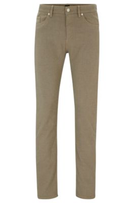 Shop Hugo Boss Slim-fit Jeans In Two-tone Stretch Denim In Light Beige