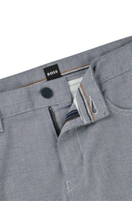 BOSS - Slim-fit jeans in two-tone stretch denim 