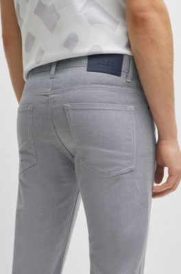 BOSS - Slim-fit jeans in two-tone stretch denim 