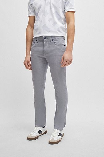 Slim-fit jeans in two-tone stretch denim, Dark Blue