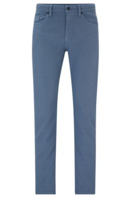 Shop Hugo Boss Slim-fit Jeans In Two-tone Stretch Denim In Light Blue