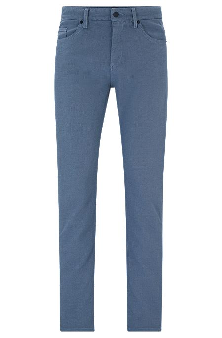 Slim-fit jeans in two-tone stretch denim, Light Blue