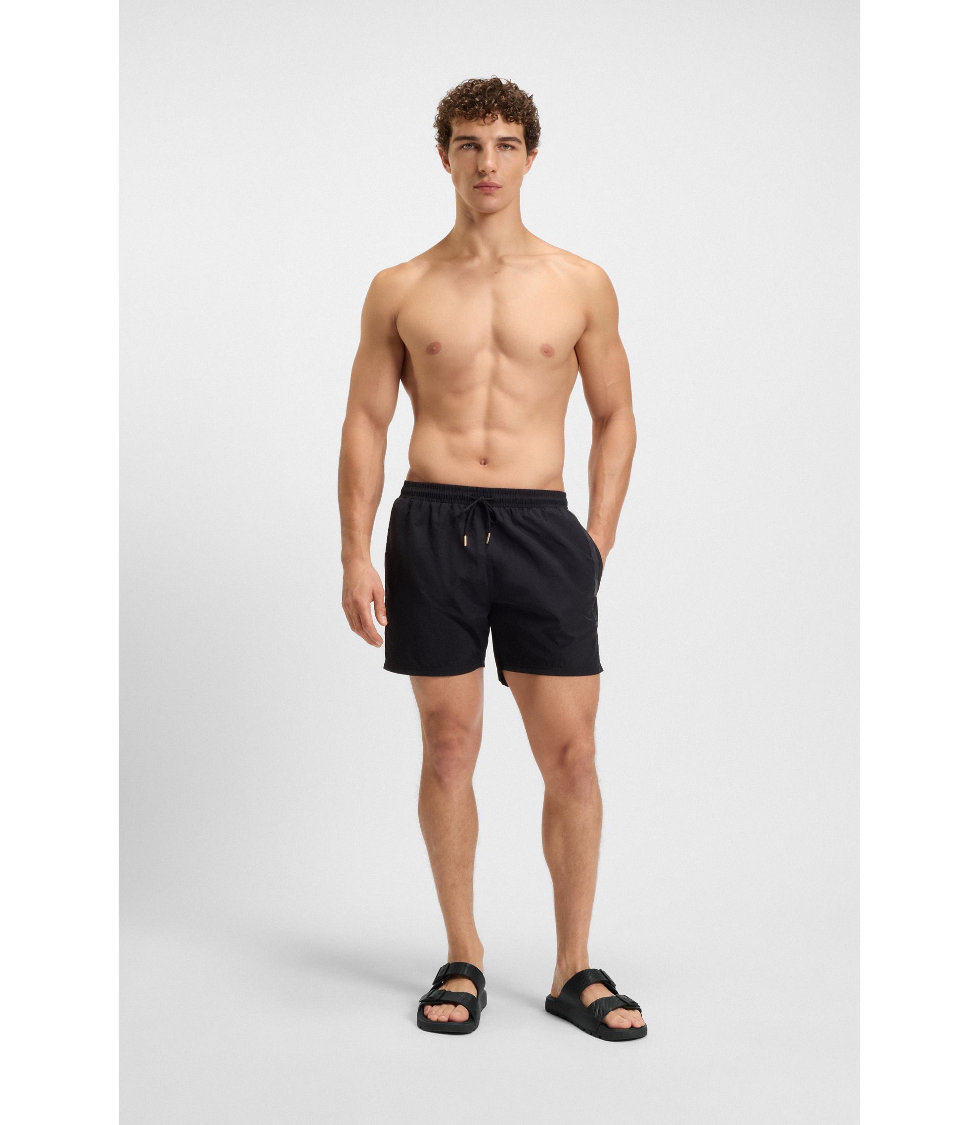 BOSS - All-gender twin-strap sandals with structured uppers