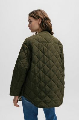 BOSS Relaxedfit waterrepellent quilted jacket