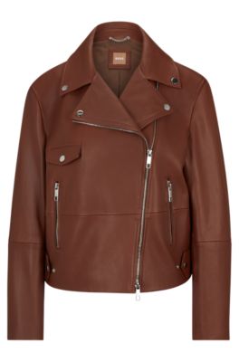 Hugo boss ladies shop leather biker jacket