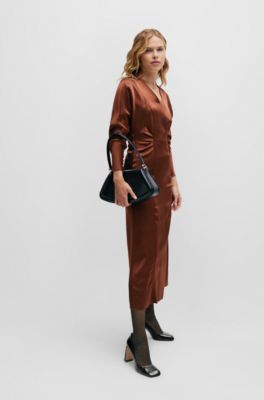 SALE Women | Dresses in Brown by HUGO BOSS