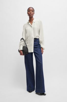 Relaxed-fit blouse washed silk