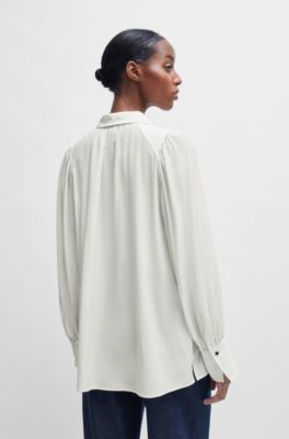 Relaxed-fit blouse washed silk