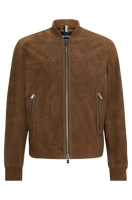 Hugo boss suede bomber jacket shop