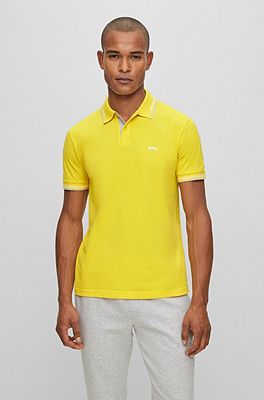 Hugo boss grey shop and yellow polo