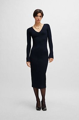 Diana Long Sleeve Knit Dress - Mocha