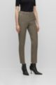 Regular-fit trousers in checked stretch fabric, Beige